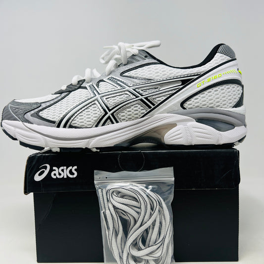 ASICS GT-2160 JJJJound White sneakers with extra laces on a branded box.