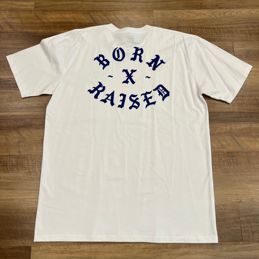 Born x Raised Rocker Tee White / Blue