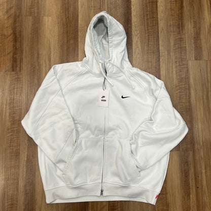 Supreme Nike Zip Up Hooded Sweatshirt White