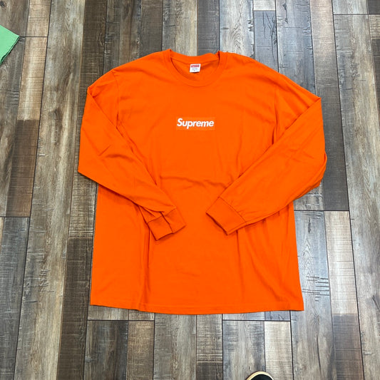 Supreme Box Logo Long Sleeve Tee FW20 Orange