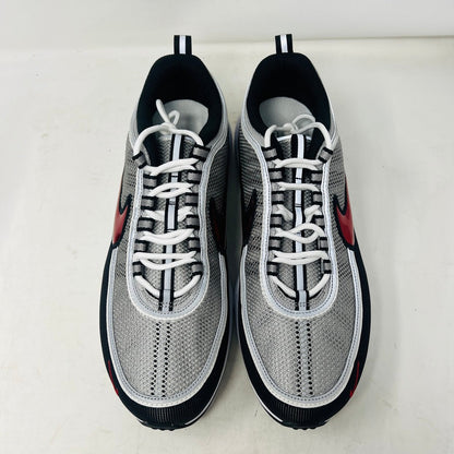 Nike Air Zoom Spiridon OG Sport Red 2024 sneakers with mesh upper and Nike swoosh.
