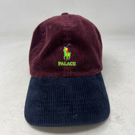 Palace Ralph Lauren Corduroy Classic Polo Cap Rich Ruby/Aviator Navy