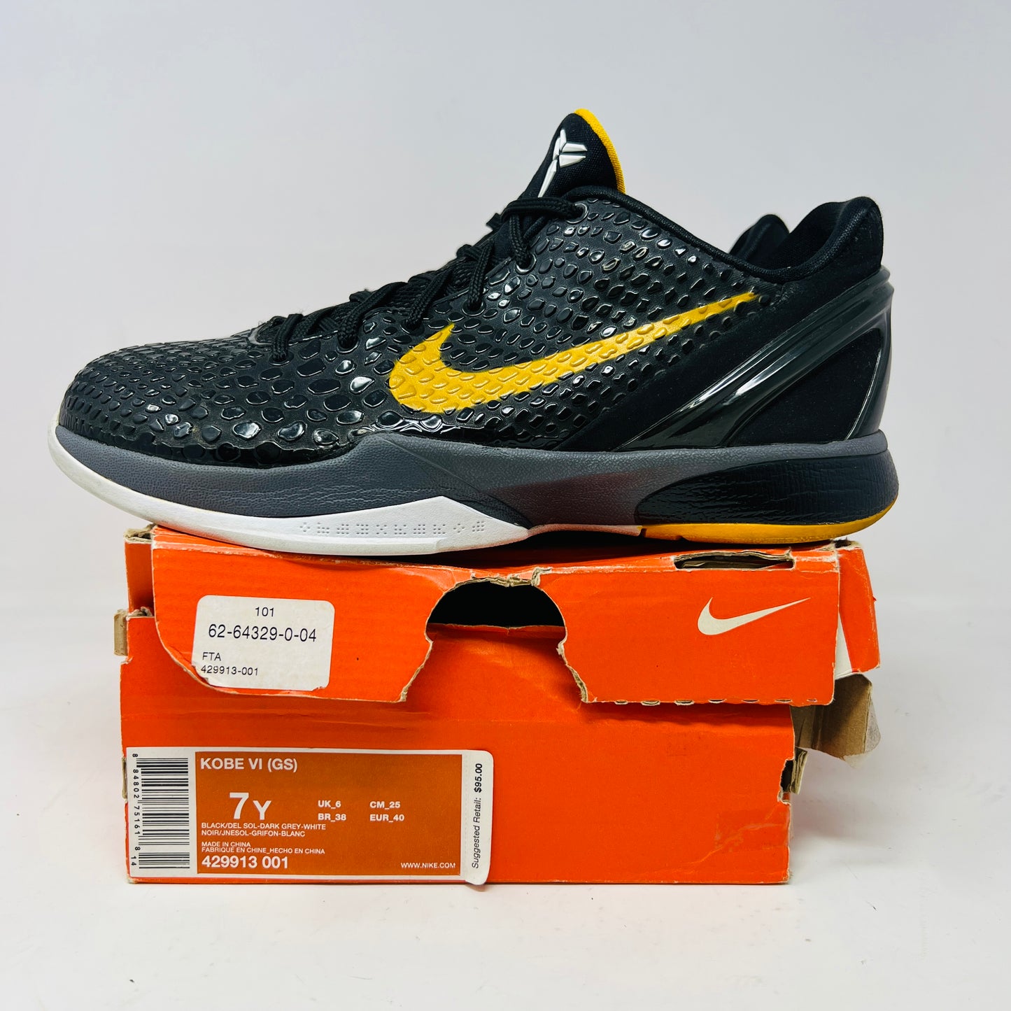 Nike Kobe VI Black Del Sol (PS)
