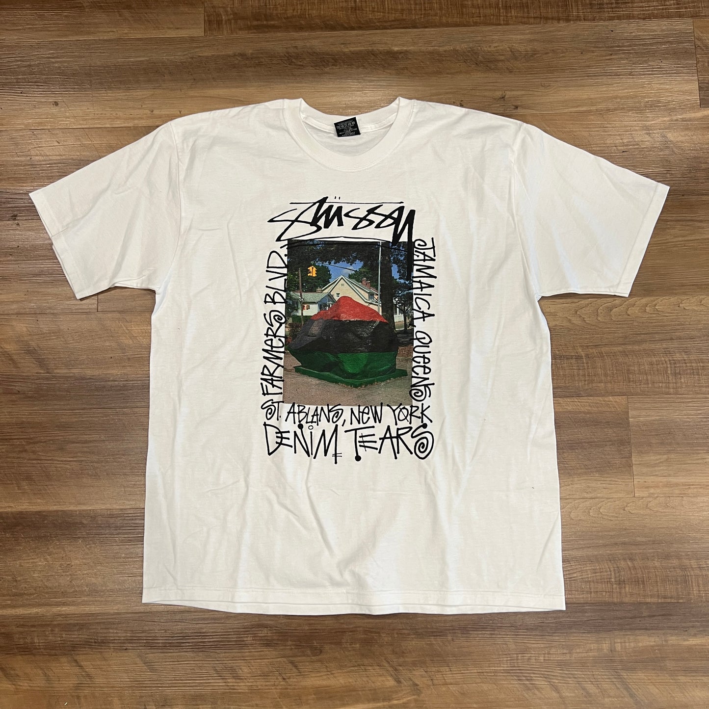 Stussy x Denim Tears Farmers Blvd Tee White