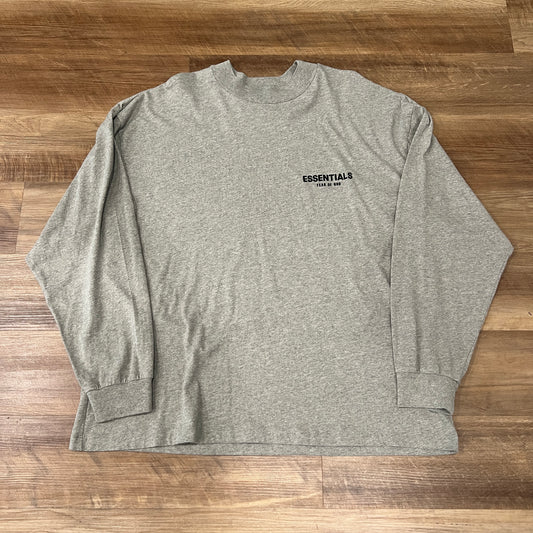 Fear Of God Essentials Long Sleeve Tee Dark Oatmeal