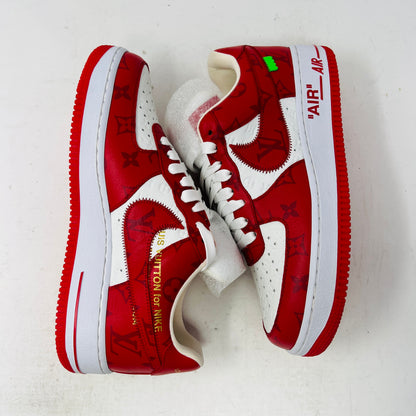 Louis Vuitton Nike Air Force 1 Low By Virgil Abloh White Red