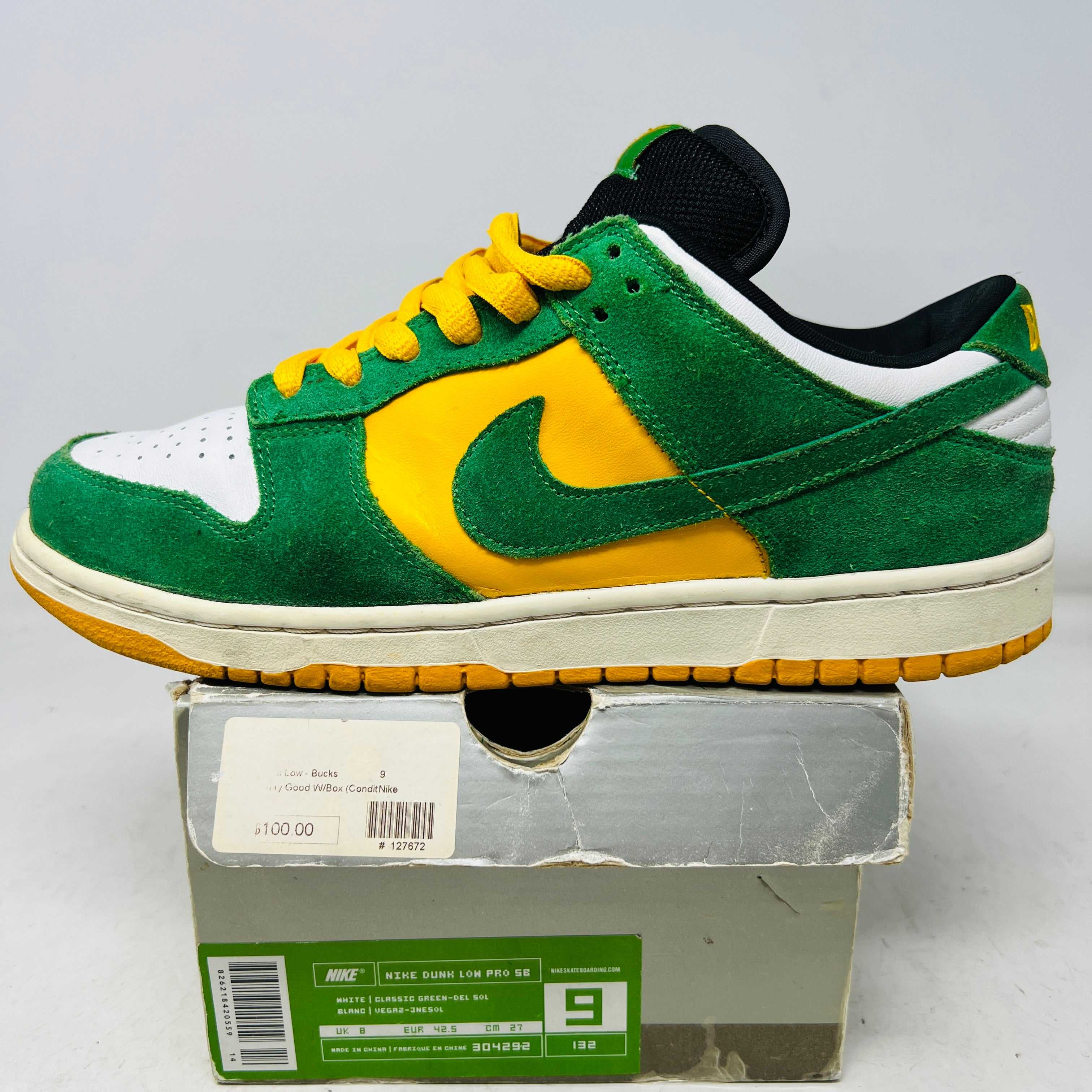 Nike SB Dunk Low Bucks - Authentic 2003 Model with Good Box