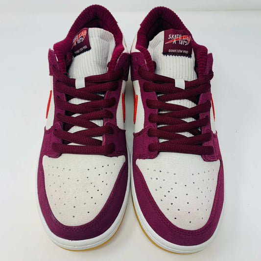 Nike SB Dunk Low Skate Like a Girl sneakers, brand new, maroon and white, 2022 model.