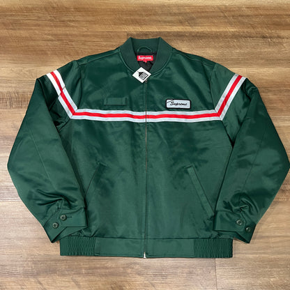Supreme Reflective Stripe Work Jacket Dark Green