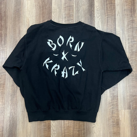 Born x Raised x YG 4HUNNID Krazy OG Logo Sweatshirt Crewneck Black