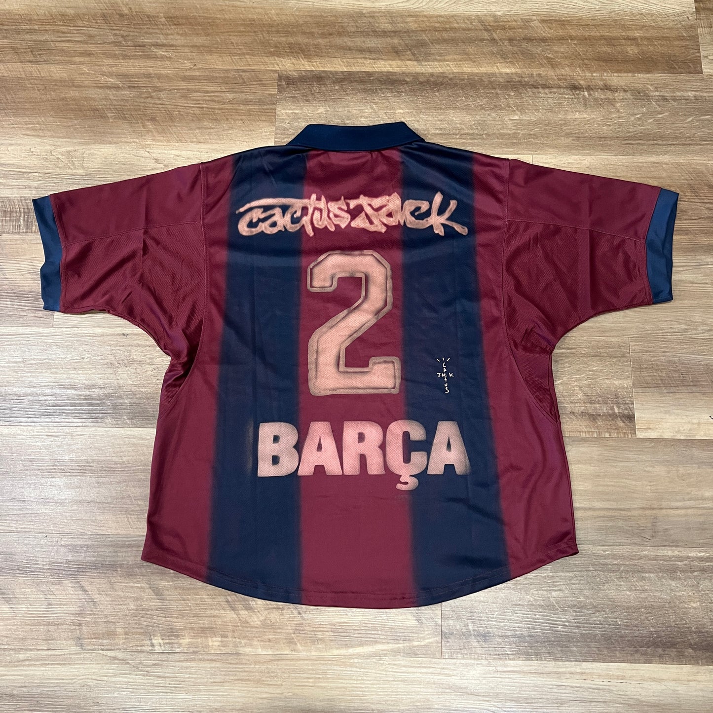 Travis Scott x Nike x FC Barcelona Retro 2000/01 Home Skeleton Jersey