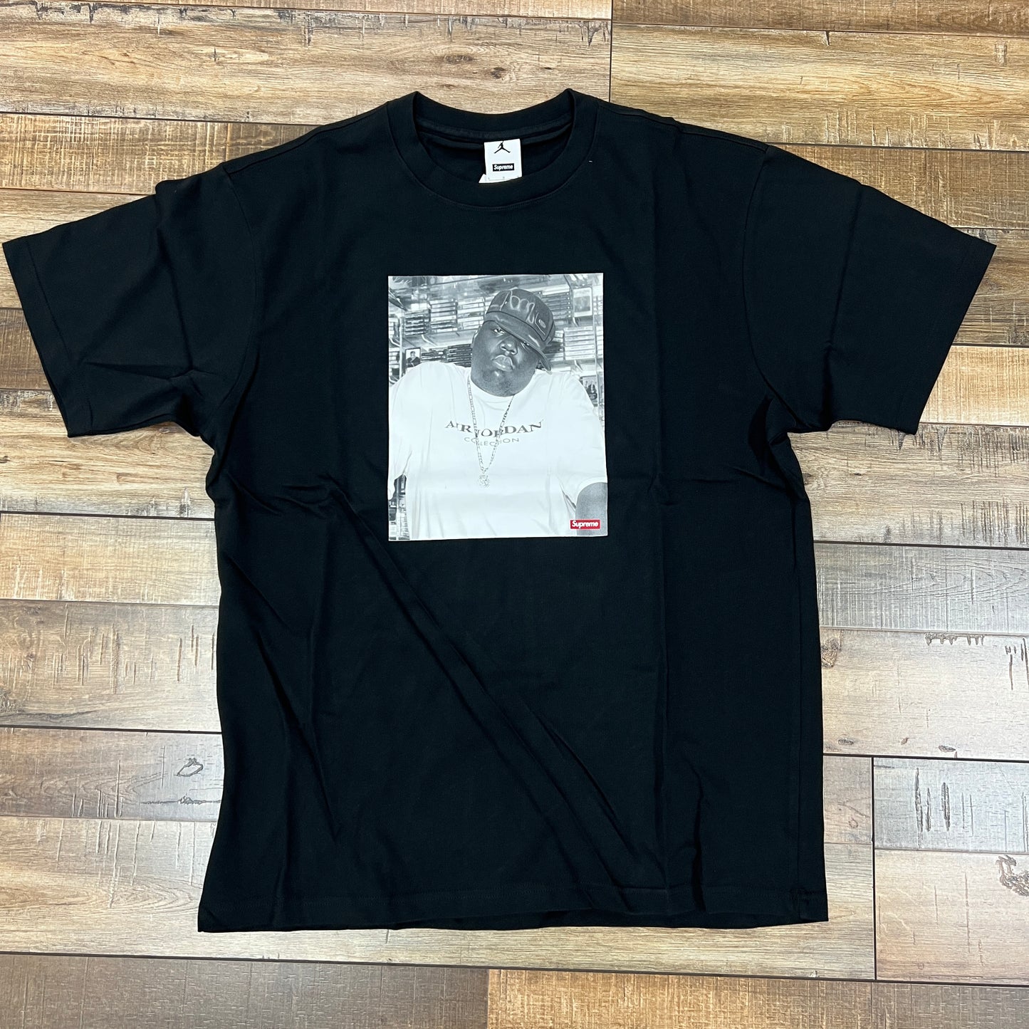 Supreme Jordan Biggie S/S Top Photo T-Shirt Black