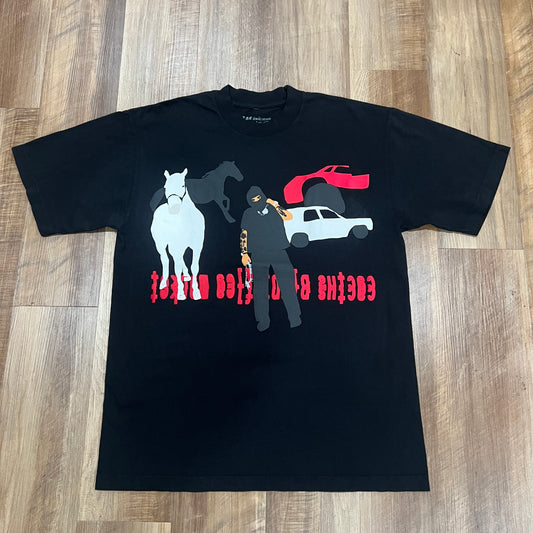 Yeat x Cactus Plant Flea Market (CPFM) Lyfestyle Horse Tee Black