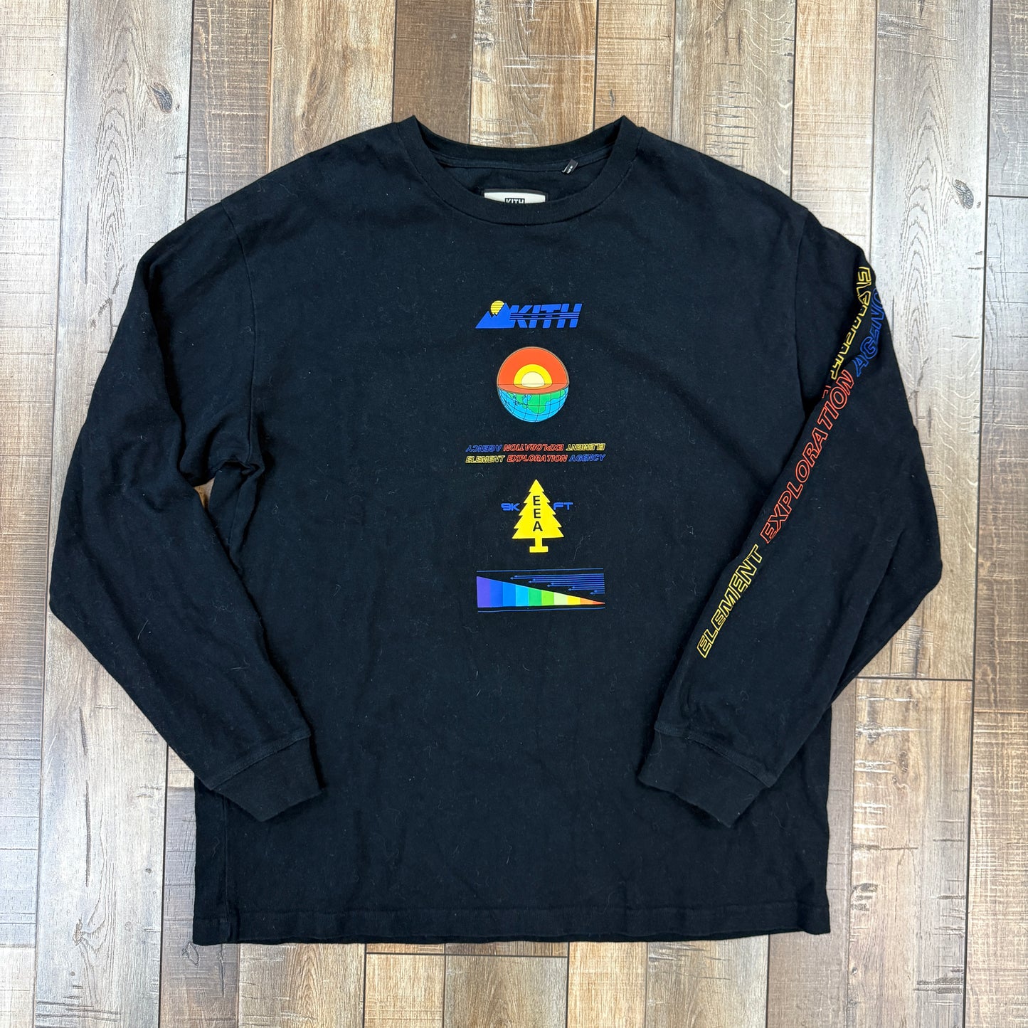 Kith Diagram L/S Tee Black