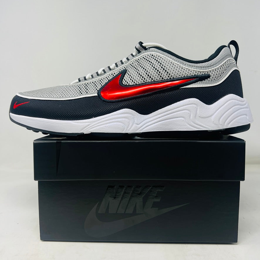 Nike Air Zoom Spiridon OG Sport Red 2024 sneaker, bold red colorway, breathable mesh upper, Zoom Air cushioning.
