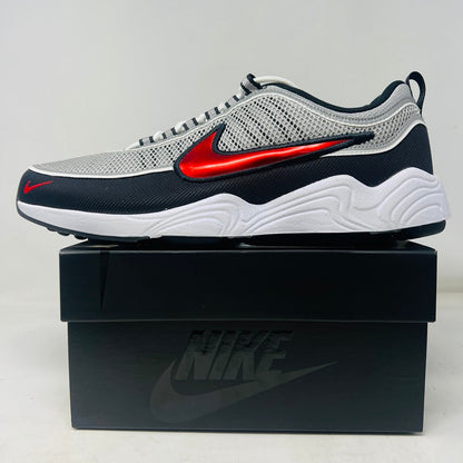 Nike Air Zoom Spiridon OG Sport Red 2024 sneaker, bold red colorway, breathable mesh upper, Zoom Air cushioning.