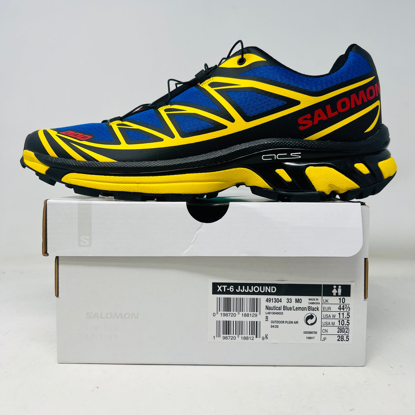 Salomon XT-6 JJJJound Nautical Blue Lemon