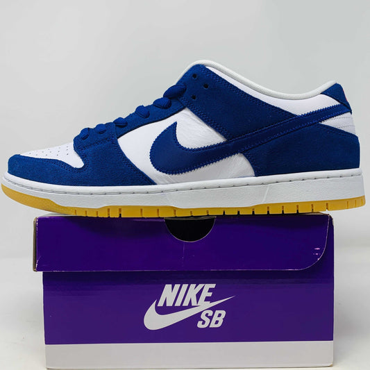 Nike SB Dunk Low Dodgers sneakers, brand new with box and extra red and white laces.