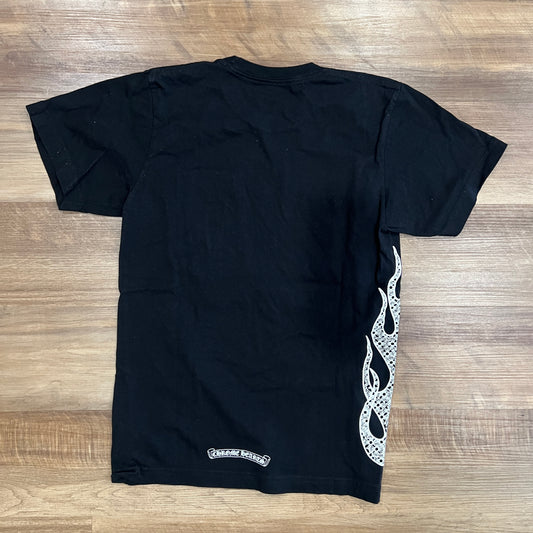 CHROME HEARTS SIDE FLAME TEE BLACK