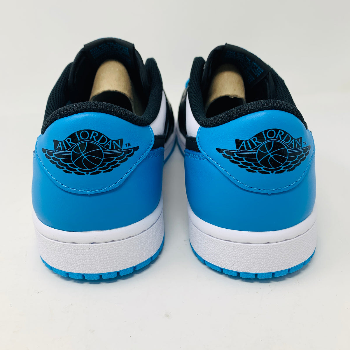 Jordan 1 Retro Low OG Black Dark Powder Blue (Womens)