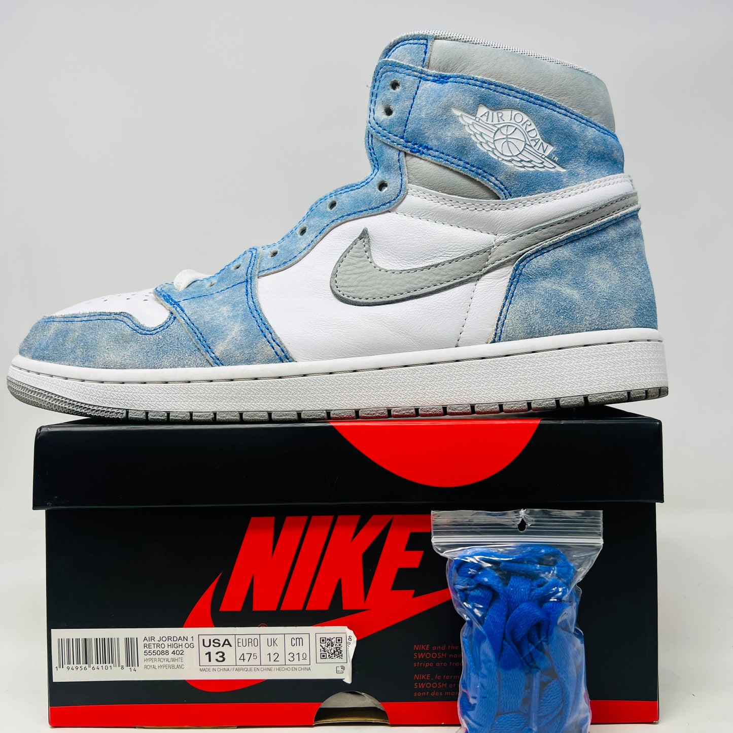Jordan 1 Retro High Hyper Royal Smoke Grey