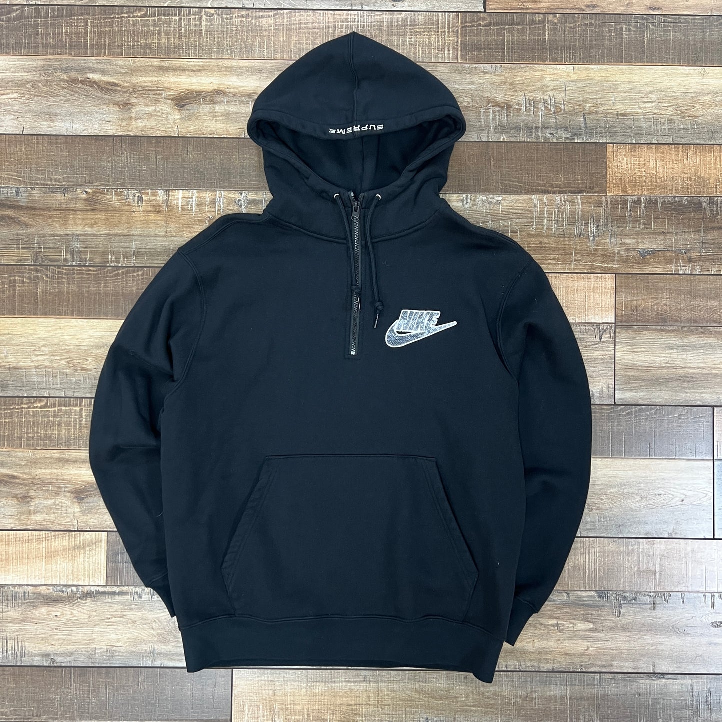 Supreme Nike Half Zip Hooded Sweatshirt Black