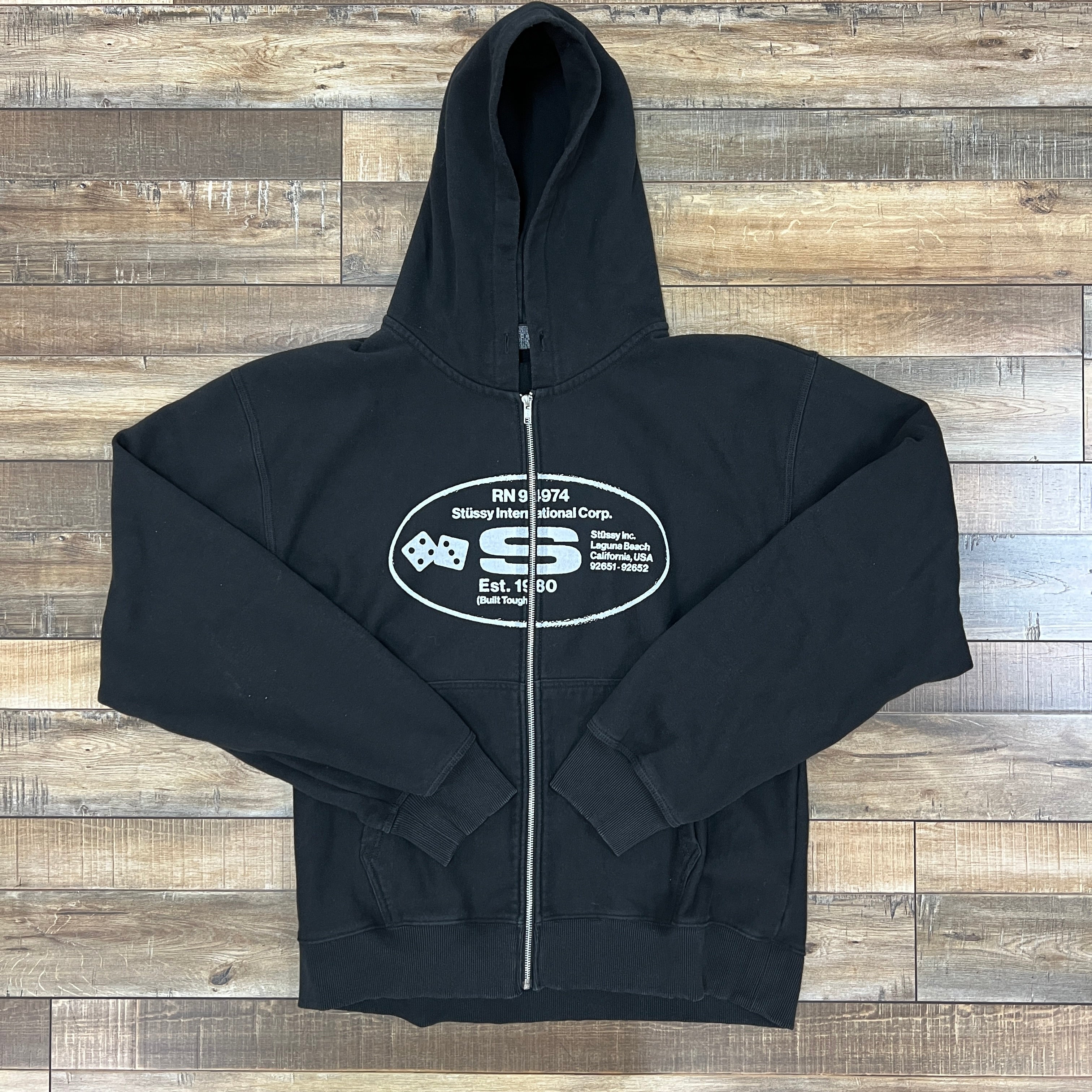 Stussy Oval Corp. Zip Hoodie Black – Holy Ground