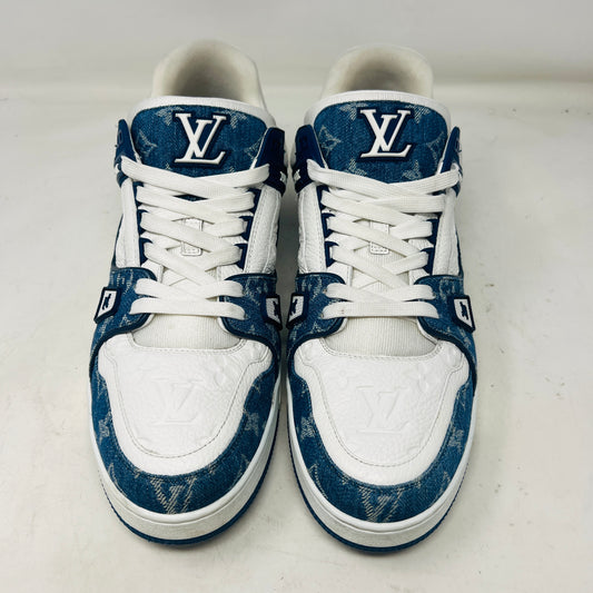 Louis Vuitton LV Trainer Monogram Denim White Blue