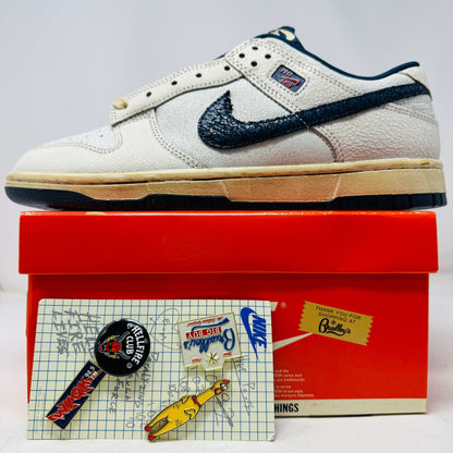 Nike Dunk Low Stranger Things Phantom sneaker in white and navy with pins and original box 2025