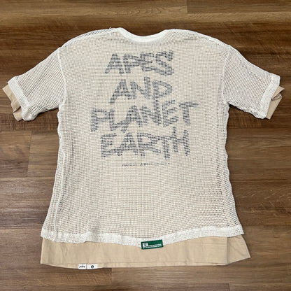 AAPE Mesh Camo Layered T-Shirt Beige