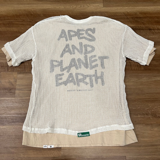 AAPE Mesh Camo Layered T-Shirt Beige