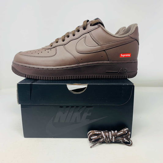 Nike Air Force 1 Low Supreme Baroque Brown sneakers brand new with extra laces 2023