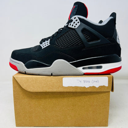 Jordan 4 Retro Bred 2019 sneaker lightly worn with good box condition