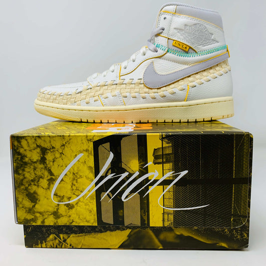 Jordan 1 Retro High OG SP Union LA BBS Summer of ’96 sneakers on box with extra laces, brand new condition.