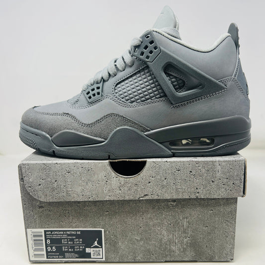 Jordan 4 Retro SE Paris Olympics Wet Cement sneakers in excellent condition on box.