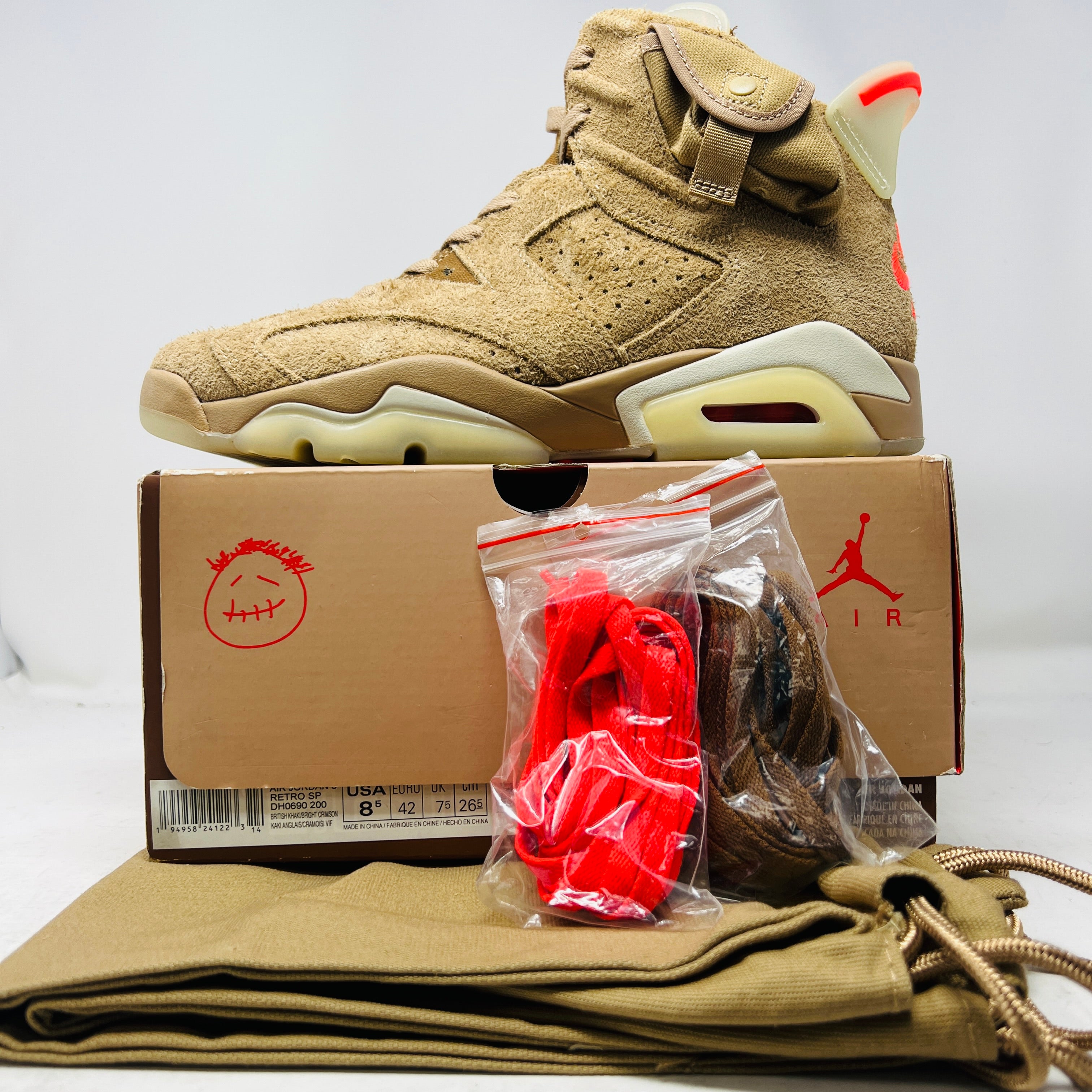靴 NIKE AIR JORDAN 6 RETRO SP BRITISH KHAKI Jordan x Travis Scott Air Jordan 6 Retro SP 
