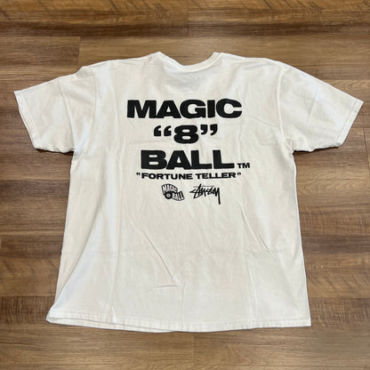 Stussy Magic 8 Ball Fortune Teller Tee Shirt White