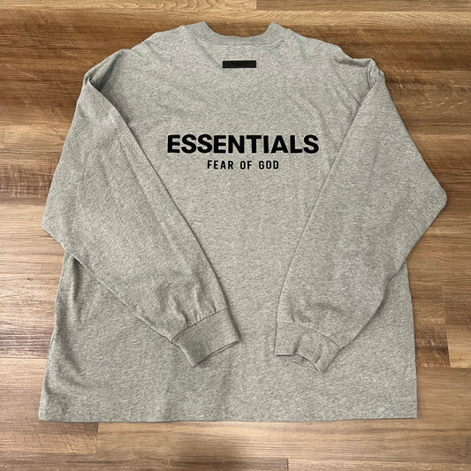 Fear Of God Essentials Long Sleeve Tee Dark Oatmeal