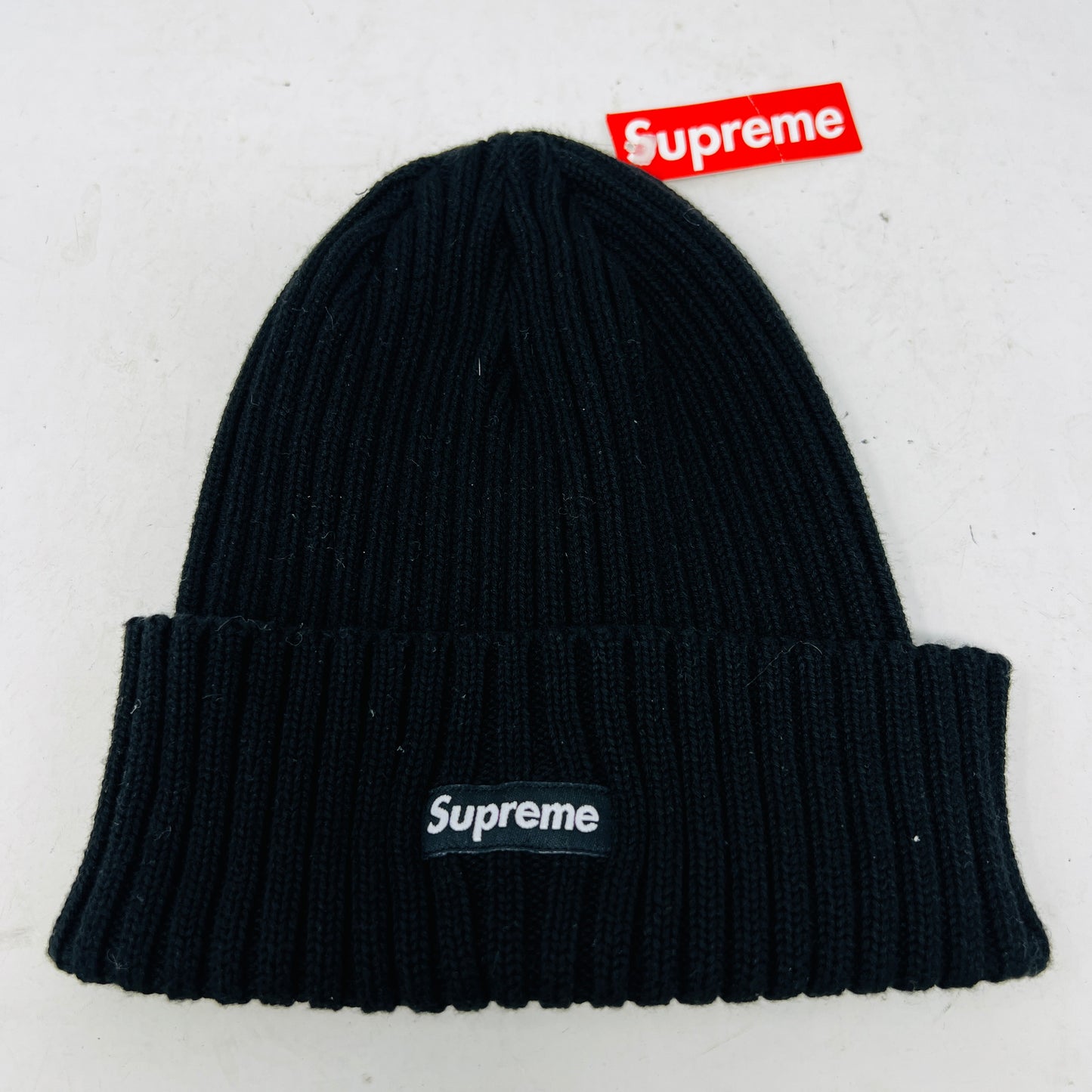 Supreme Overdyed Ribbed Beanie Black