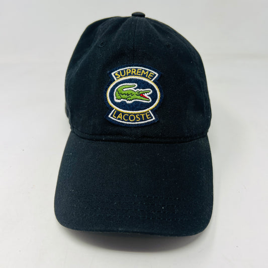 Supreme LACOSTE Twill 6-Panel Black