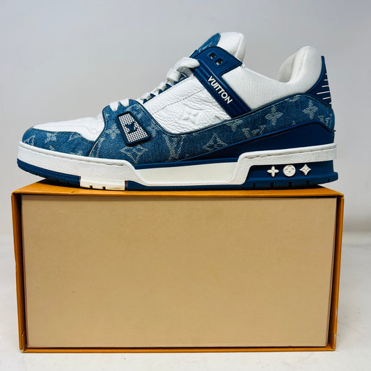 Louis Vuitton LV Trainer Monogram Denim White Blue
