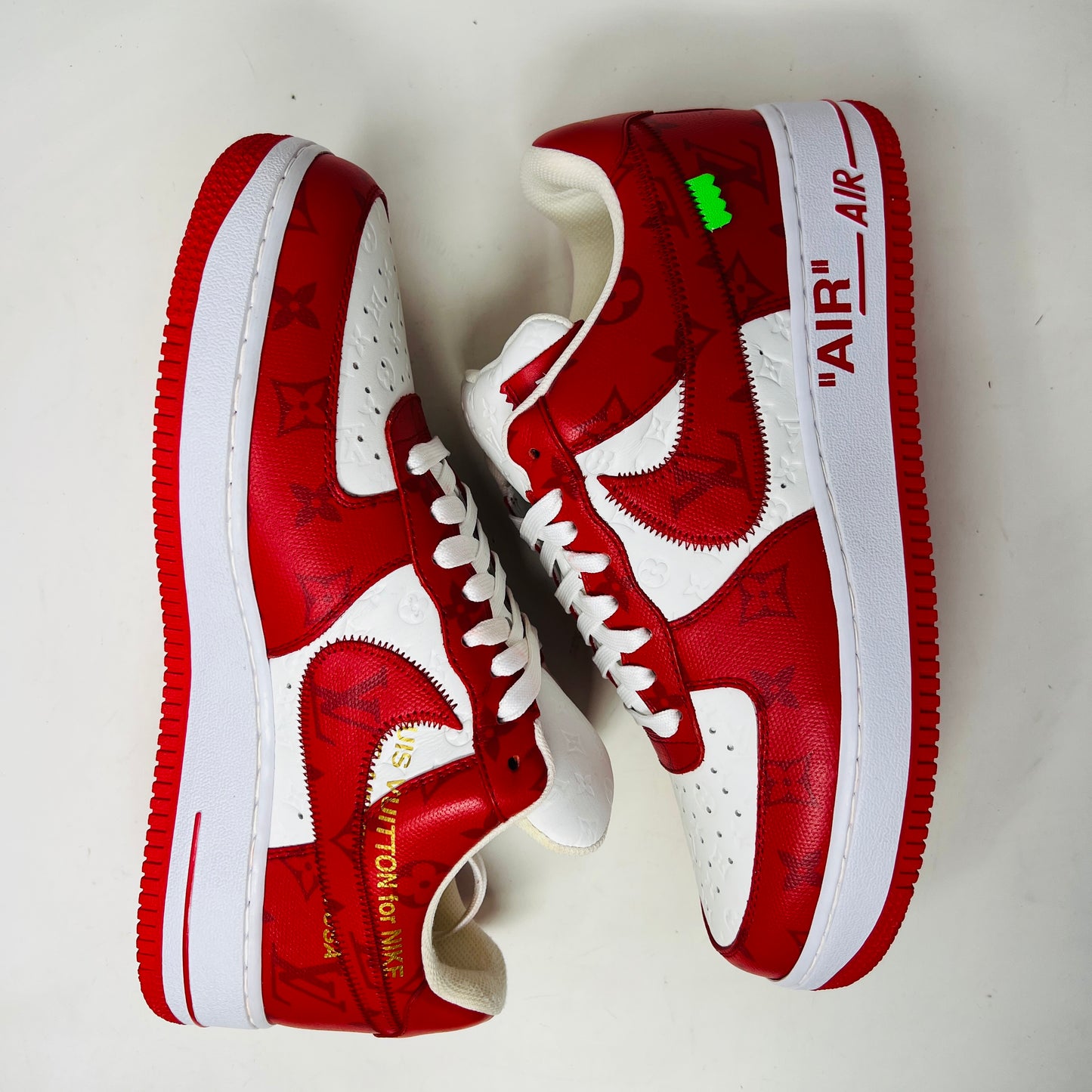 Louis Vuitton Nike Air Force 1 Low By Virgil Abloh White Red