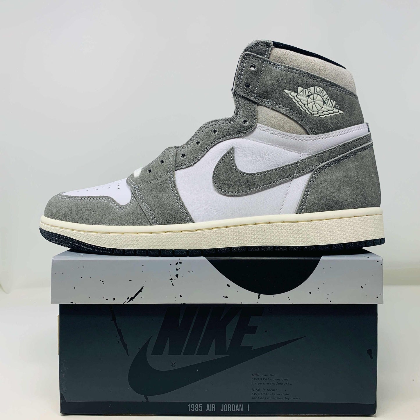 Jordan 1 Washed Black sneakers brand new with black laces 2023 edition