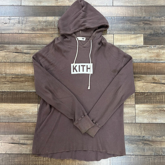 Kith Calux Waffle Hoodie Mauve