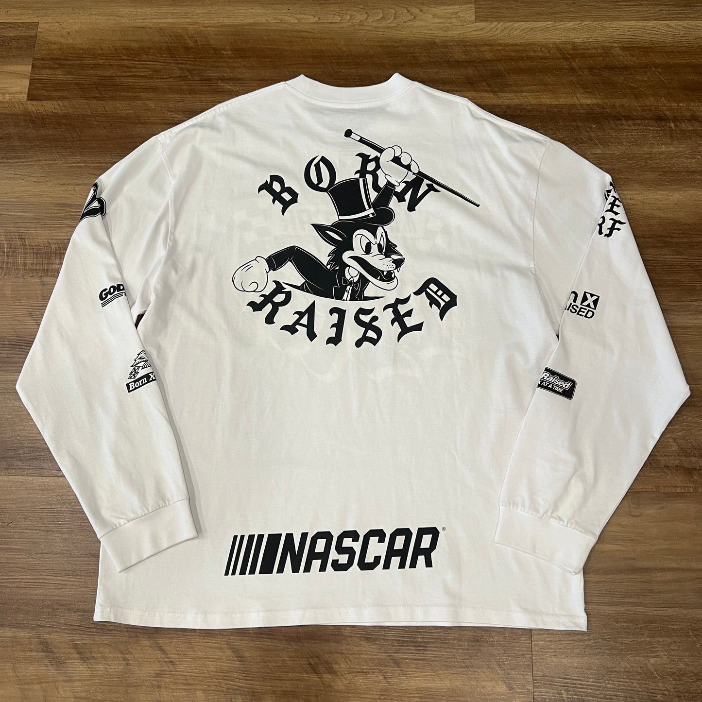 Born X Raised Nascar LS White