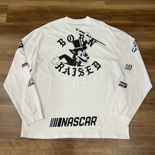 Born X Raised Nascar LS White