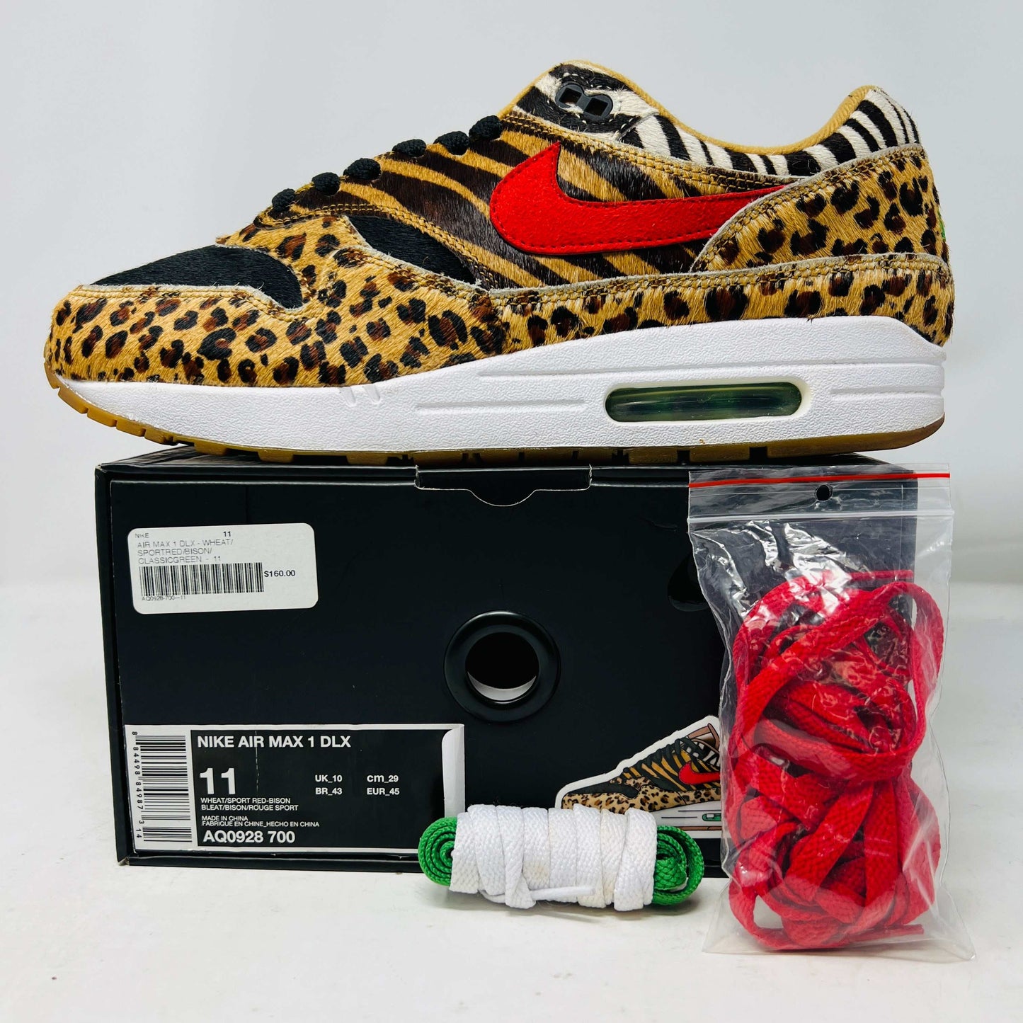Nike Air Max 1 atmos Animal Pack 2.0 (All Black Box) (2018)
