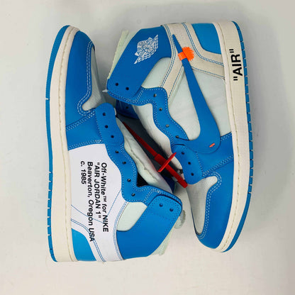 Jordan 1 UNC Off White sneakers, brand new, with accessories, 2018 release.