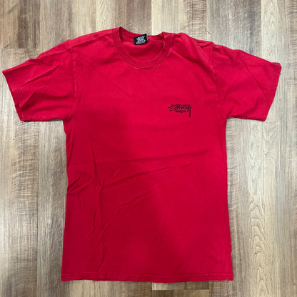 Stussy Designs Back Logo Red Tee