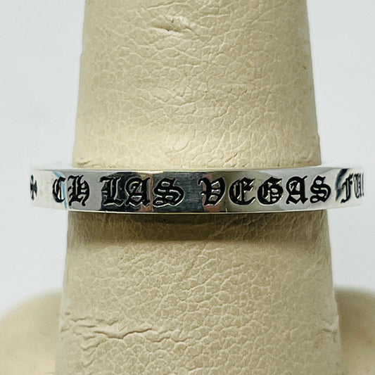 Chrome Hearts Las Vegas F You 3MM Spacer Ring Size 8.5 + Ball Chain